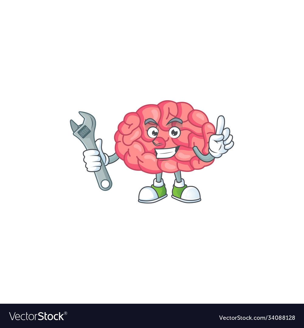 A mechanic brain character fix broken machine