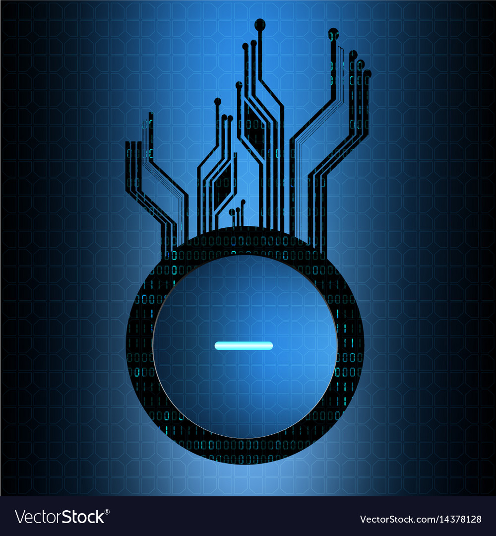 Abstract technological circuit button background