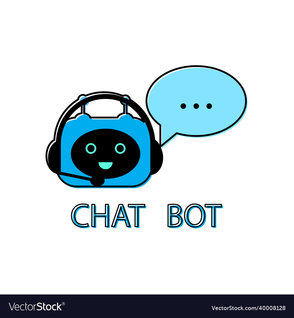 Chat bot icon computer robotchat element online vector image Chat bot icon computer robotchat element online