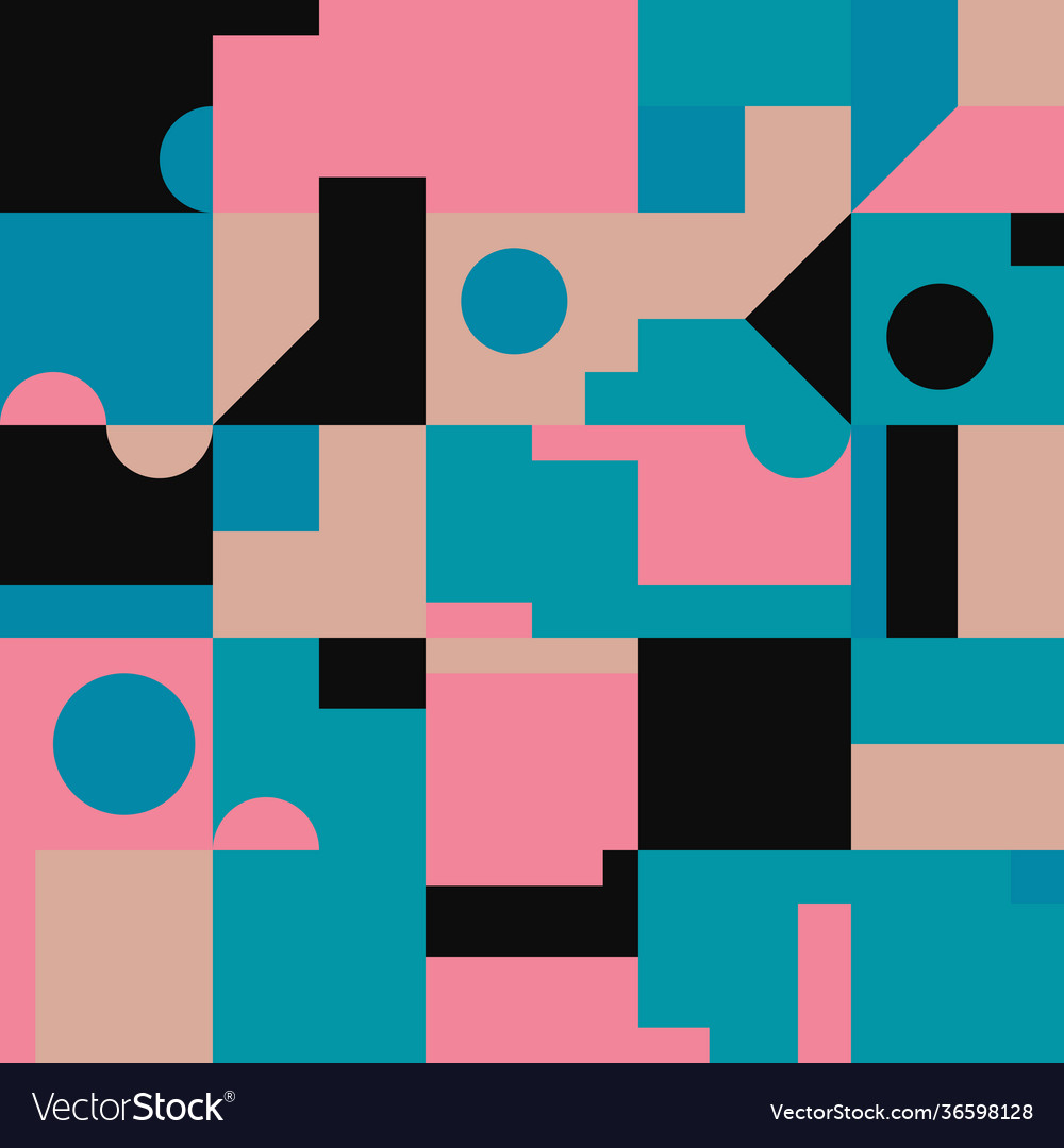 Deconstructed abstract pattern design vector image Deconstructed abstract pattern design