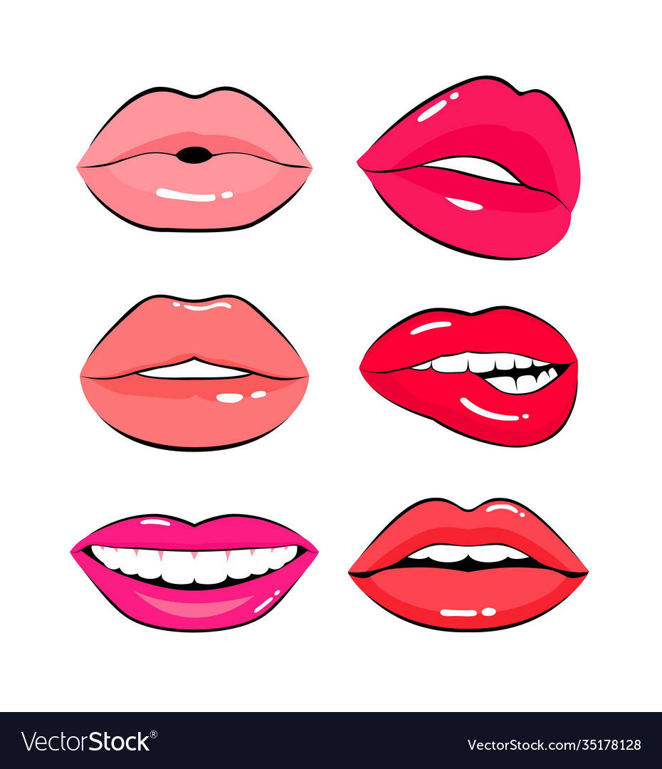 Hot lips Royalty Free Vector Image - VectorStock