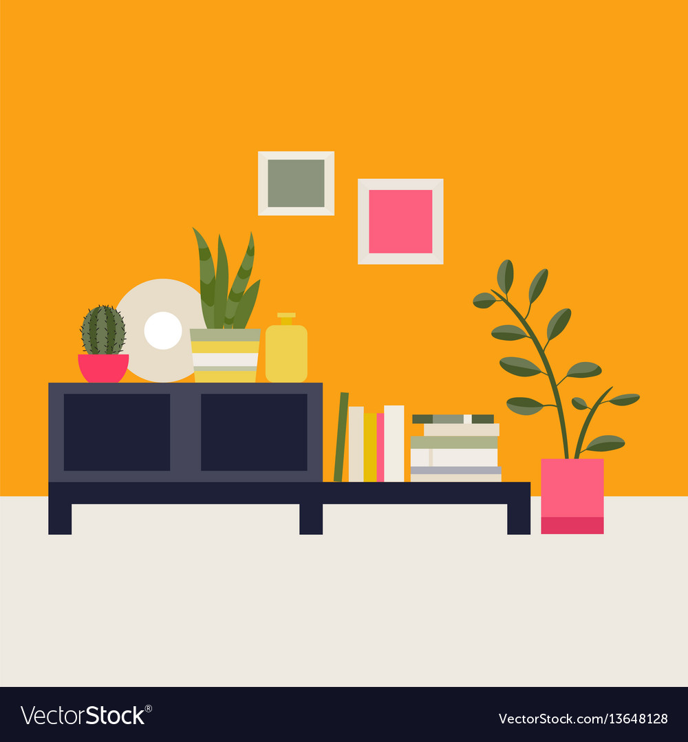 Interior living room Royalty Free Vector Image