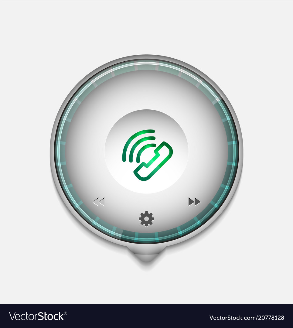 Phone support web button vector image Phone support web button