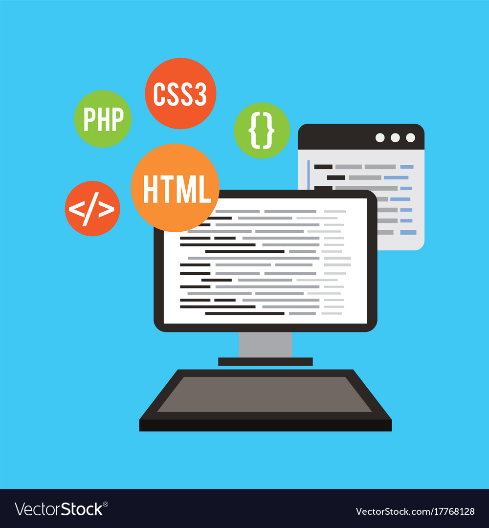 Programmierung und Codierung Konzept Website Entwicklung