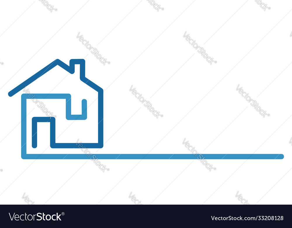 Real estate logo house on white stock