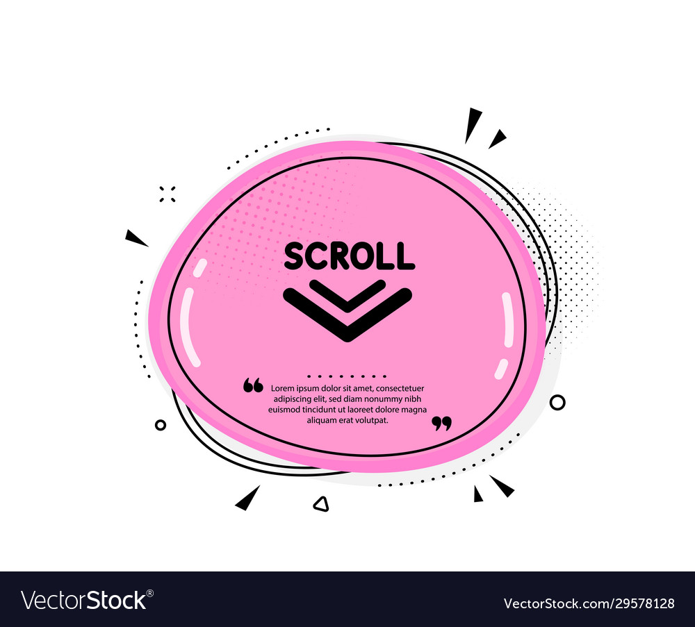Scroll down arrow icon scrolling screen sign