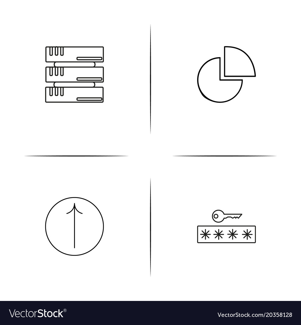 Web and text simple linear icon setsimple outline