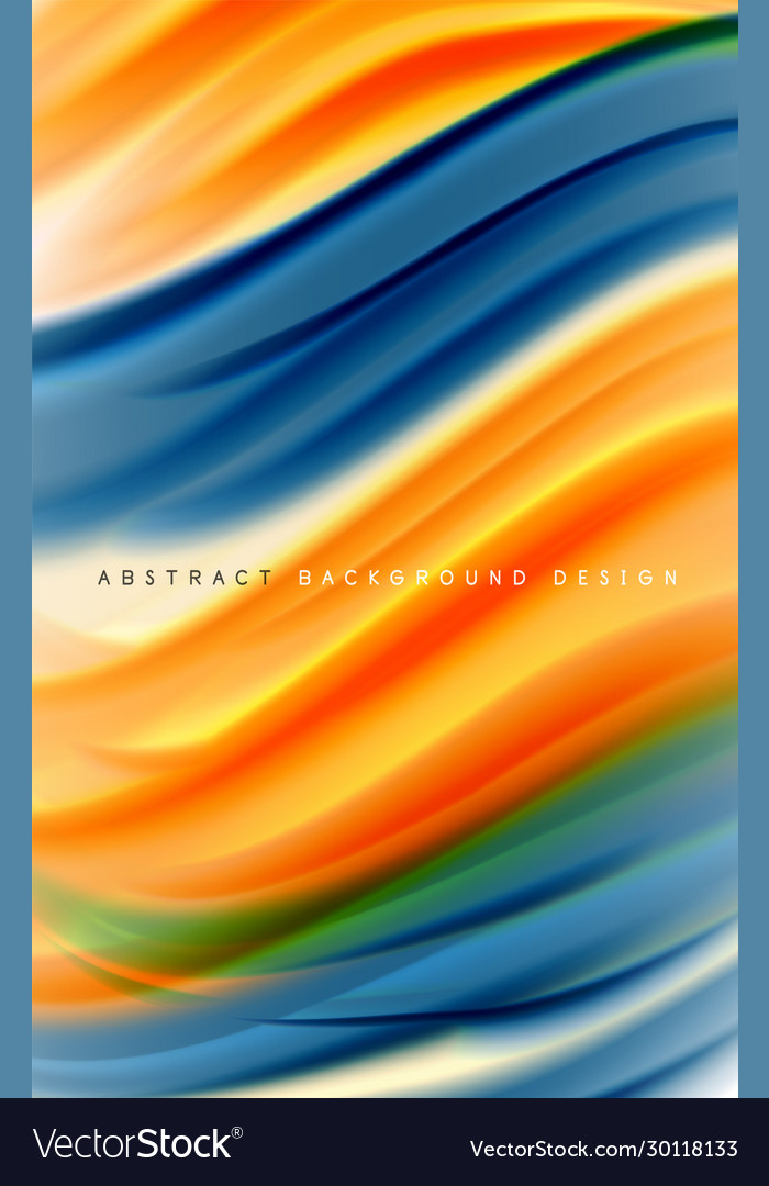 Abstract background - fluid color gradient waves vector image Abstract background - fluid color gradient waves