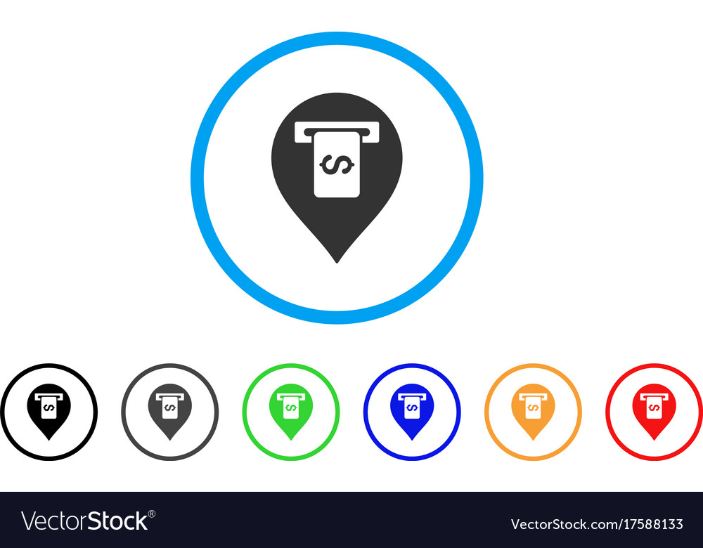 Cash terminal pointer rounded icon