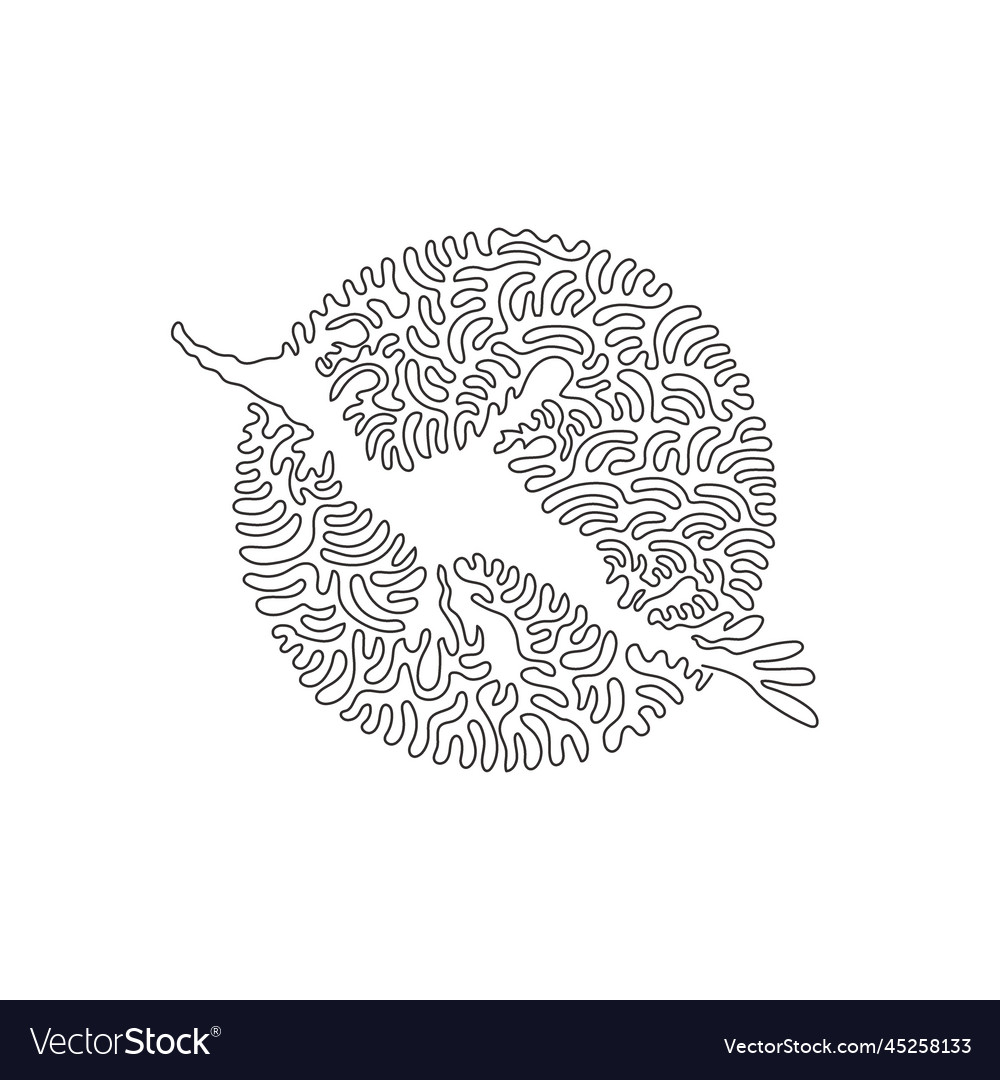 Continuous curve one line drawing of pretty vector image Continuous curve one line drawing of pretty