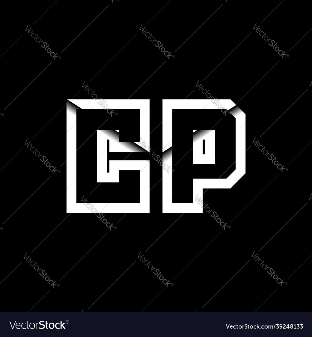 Cp monogram envelope shape style
