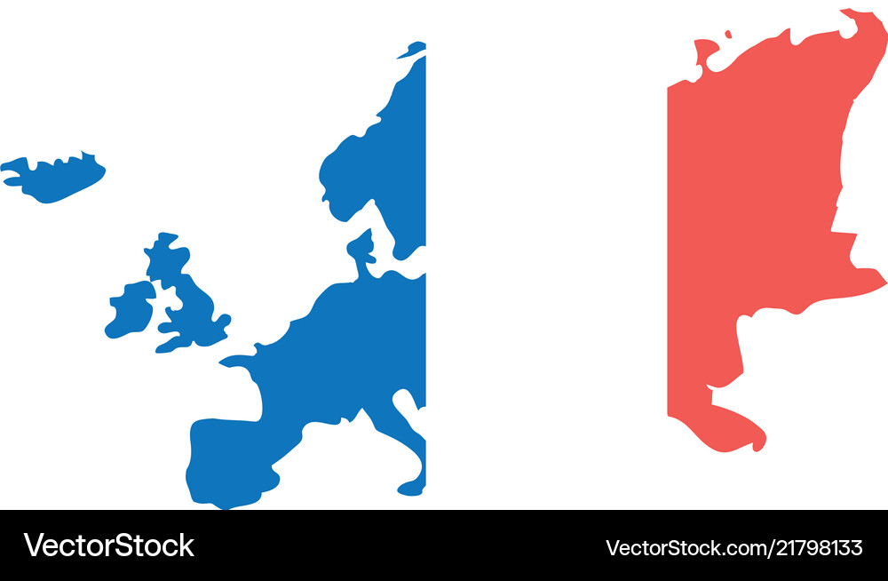 Europe geography map location design Royalty Free Vector