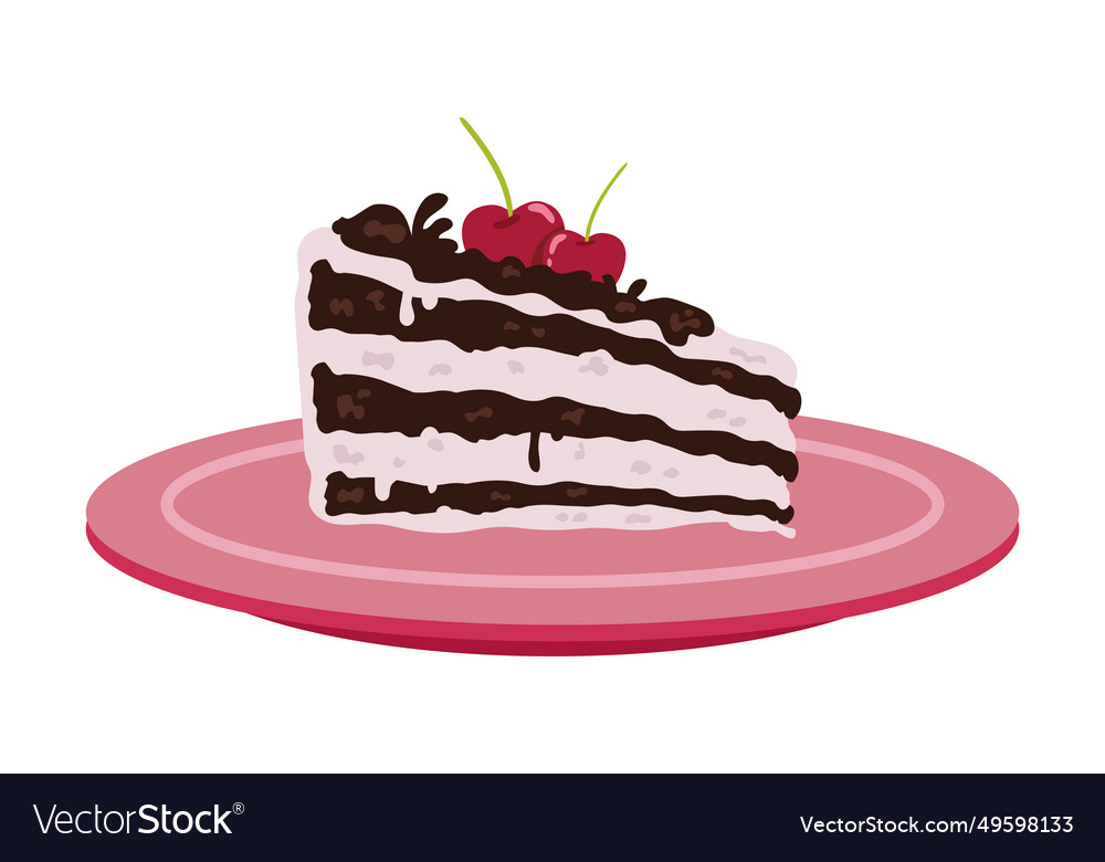 Germany black forest cake Royalty Free Vector Image