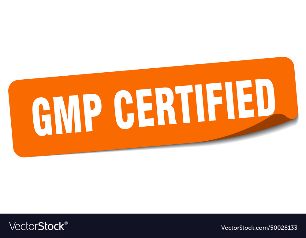 Gmp certified sticker label Royalty Free Vector Image