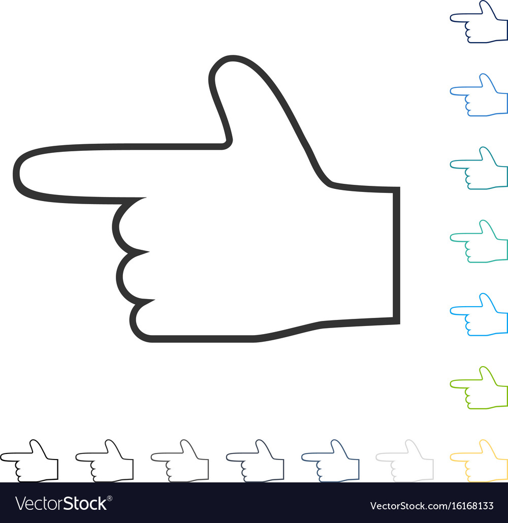 Hand pointer left icon