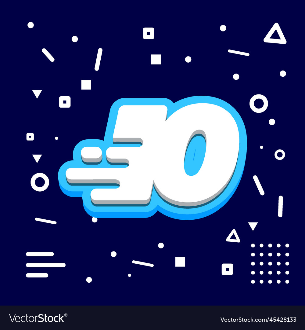 Number 10 3d colorful speed icon