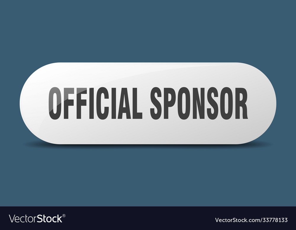 Official sponsor button sticker banner rounded