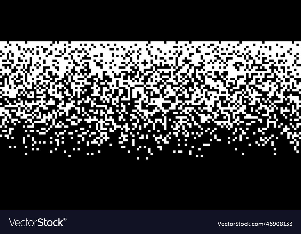 Pixelated halftone gradient noise fading pixel vector image Pixelated halftone gradient noise fading pixel