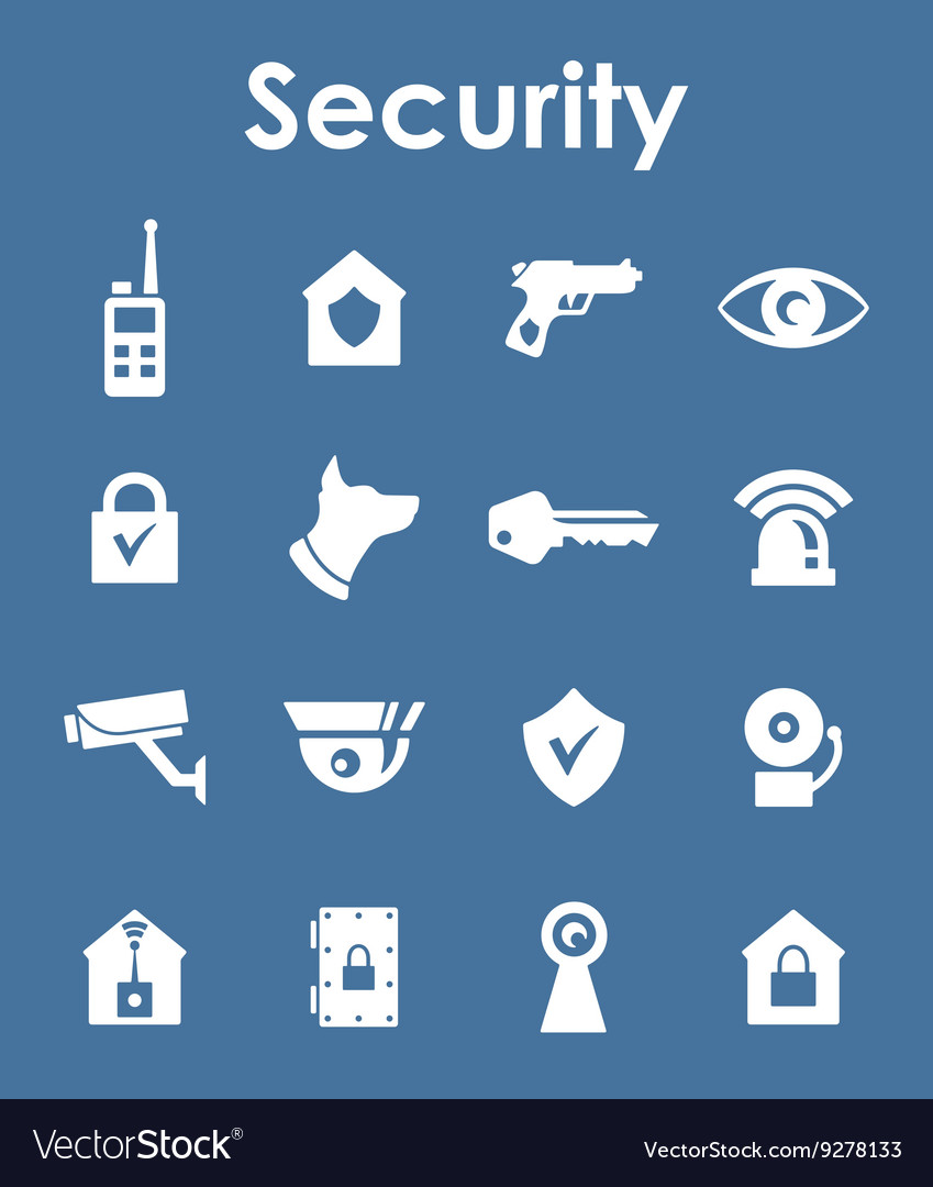 Set of security simple icons
