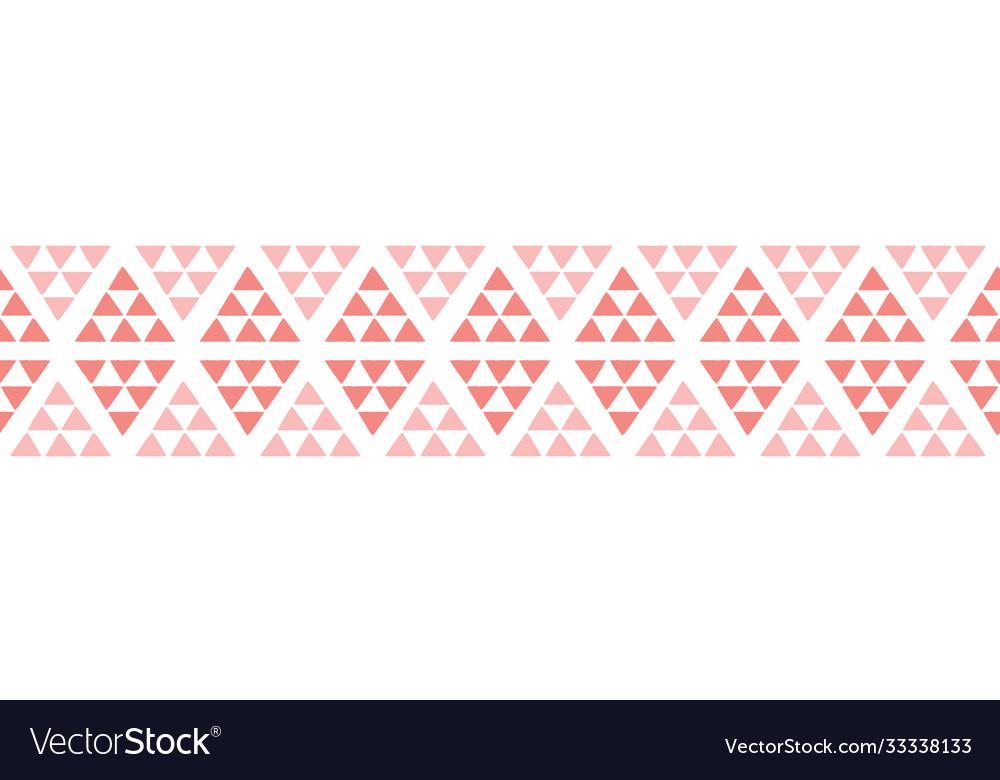 Triangle pattern banner in pink and white Vector Image