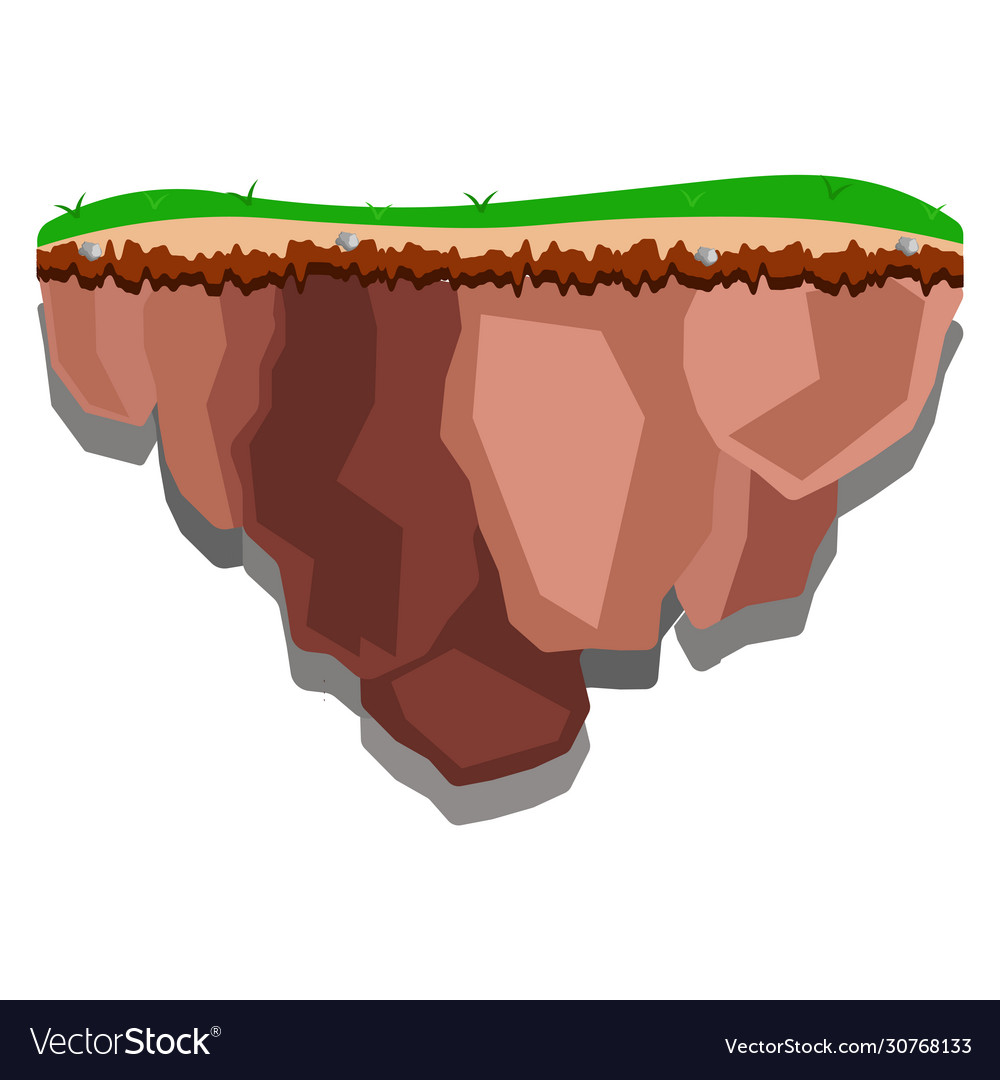 View land and subsoil Royalty Free Vector Image