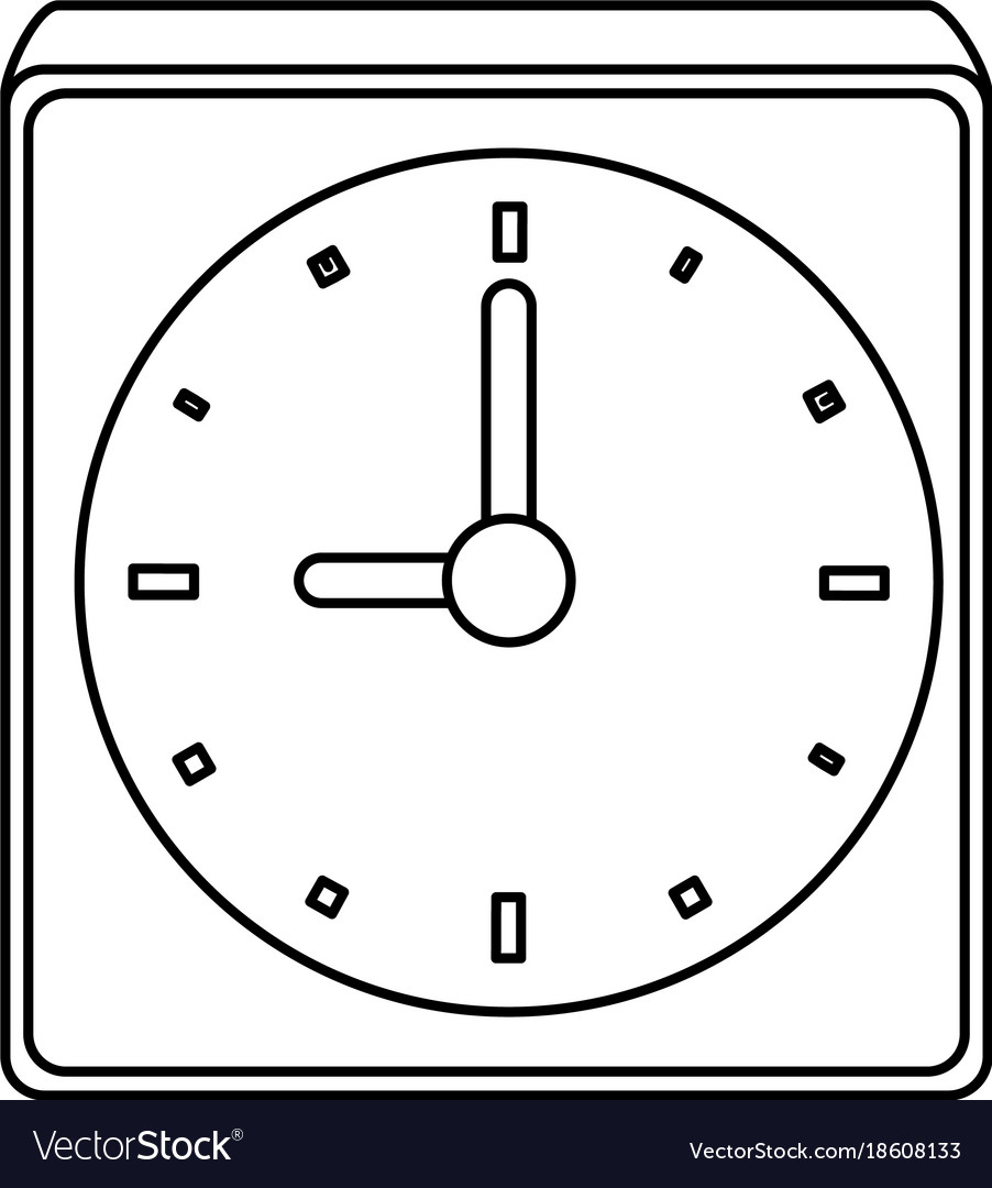 Wall clock isolated Royalty Free Vector Image - VectorStock