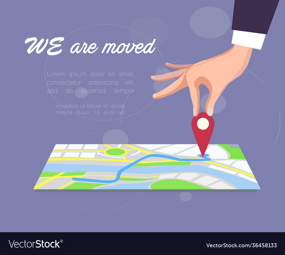 We are moved changed address moving concept vector image We are moved changed address moving concept