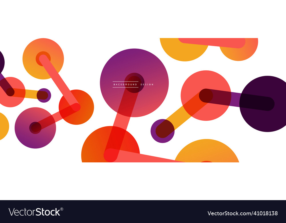 Abstract background round dots connected by lines Vector Image Abstract background round dots connected by lines