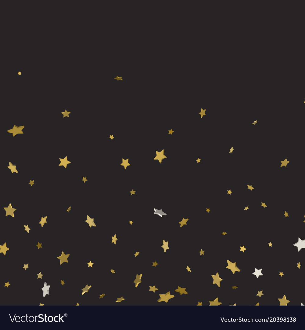 Abstract pattern of random falling gold stars