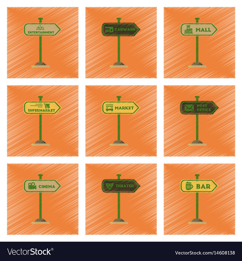 Assembly flat shading style icons sign of bar post
