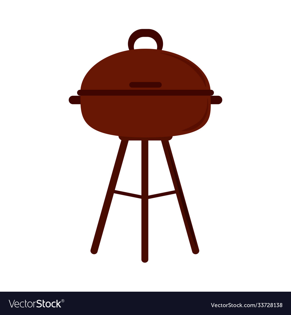 Barbecue grill equipment cooking flat icon style