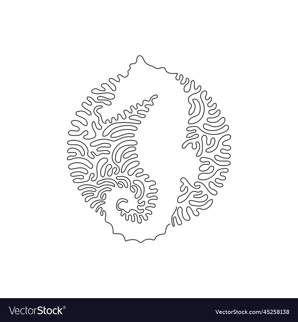 Continuous one curve line drawing of funny vector image Continuous one curve line drawing of funny