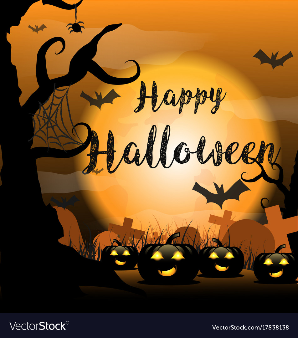 Halloween background Royalty Free Vector Image