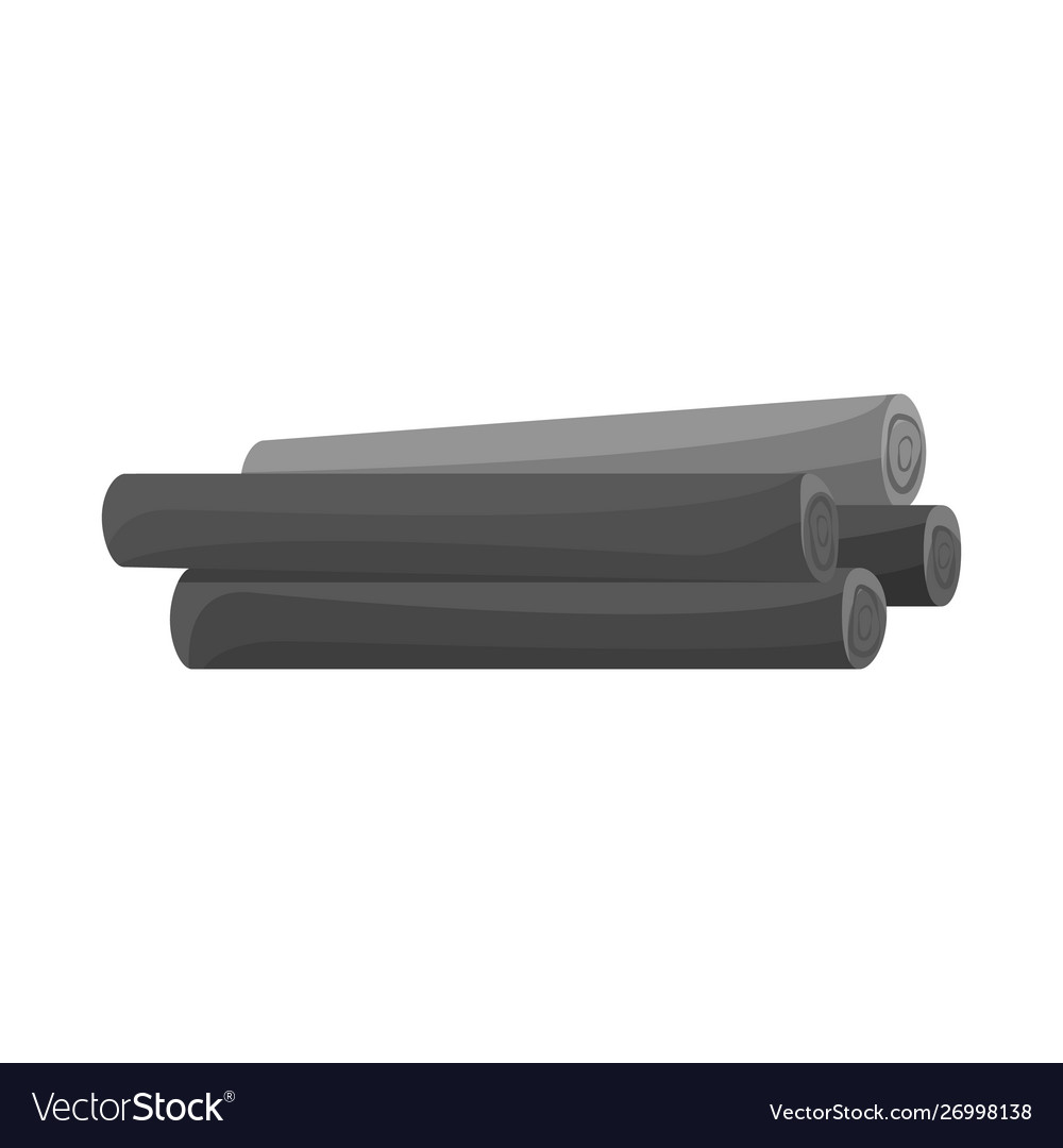 Isolated object log and oak icon set