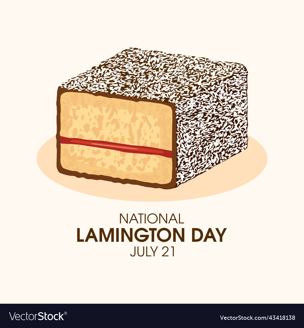 National lamington day sweet food cake icon