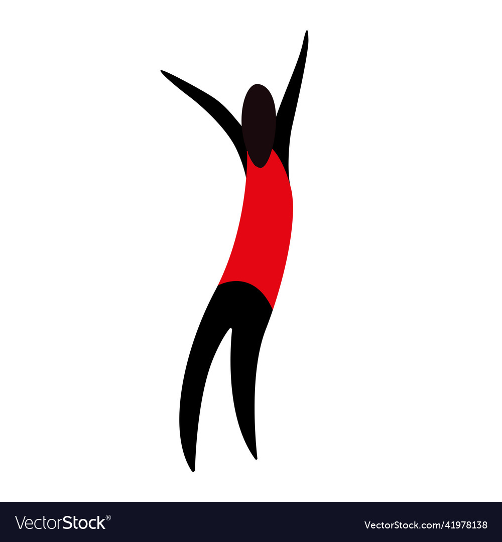 Simple image of active strange man