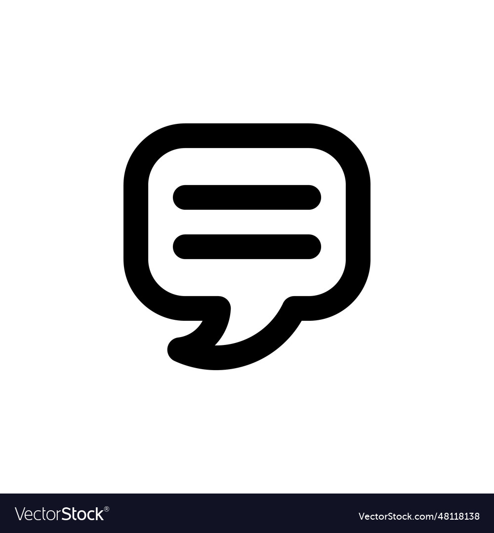 Speech bubble line web or mobile interface vector image Speech bubble line web or mobile interface