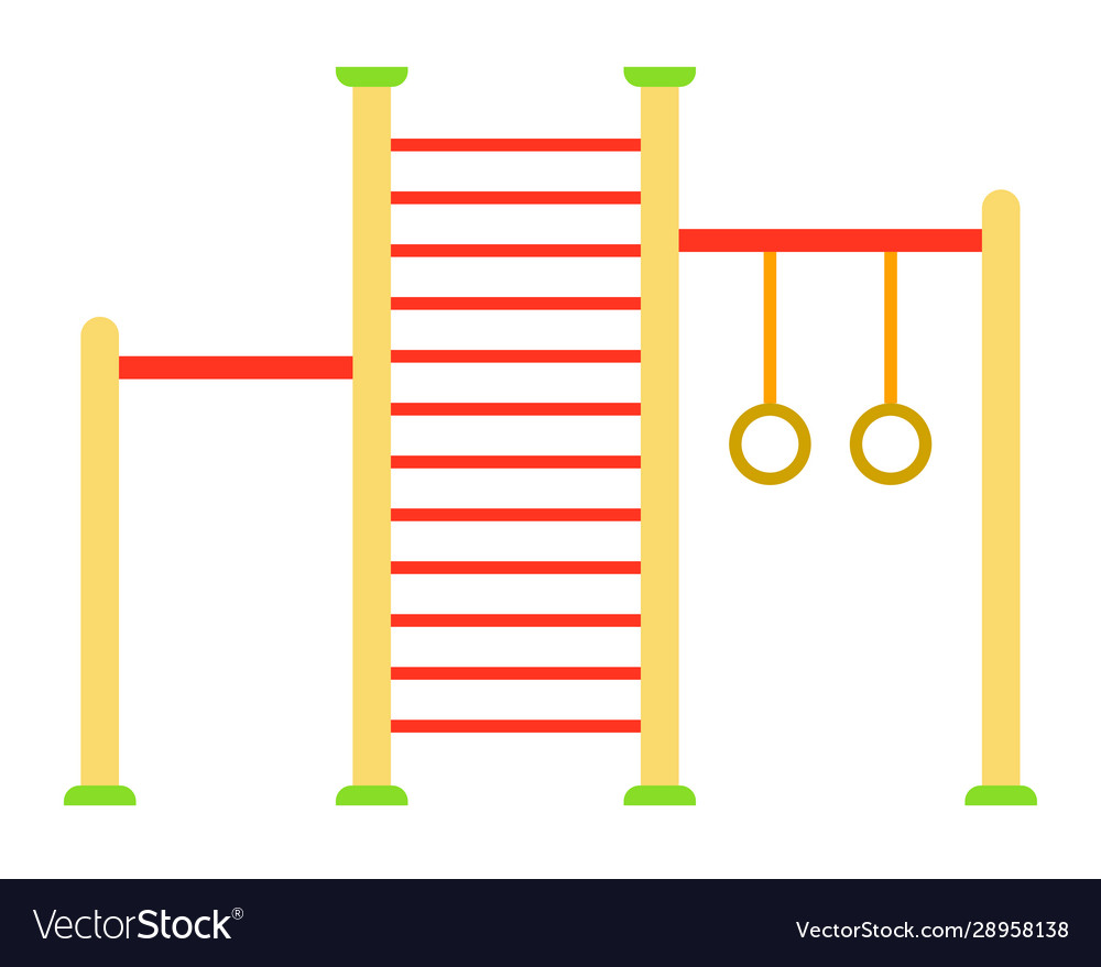 Sports complex for a playground icon flat isolated