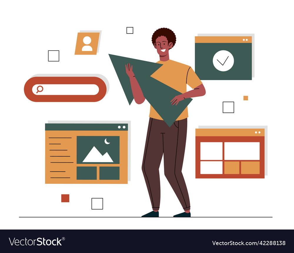 Web ui ux design concept