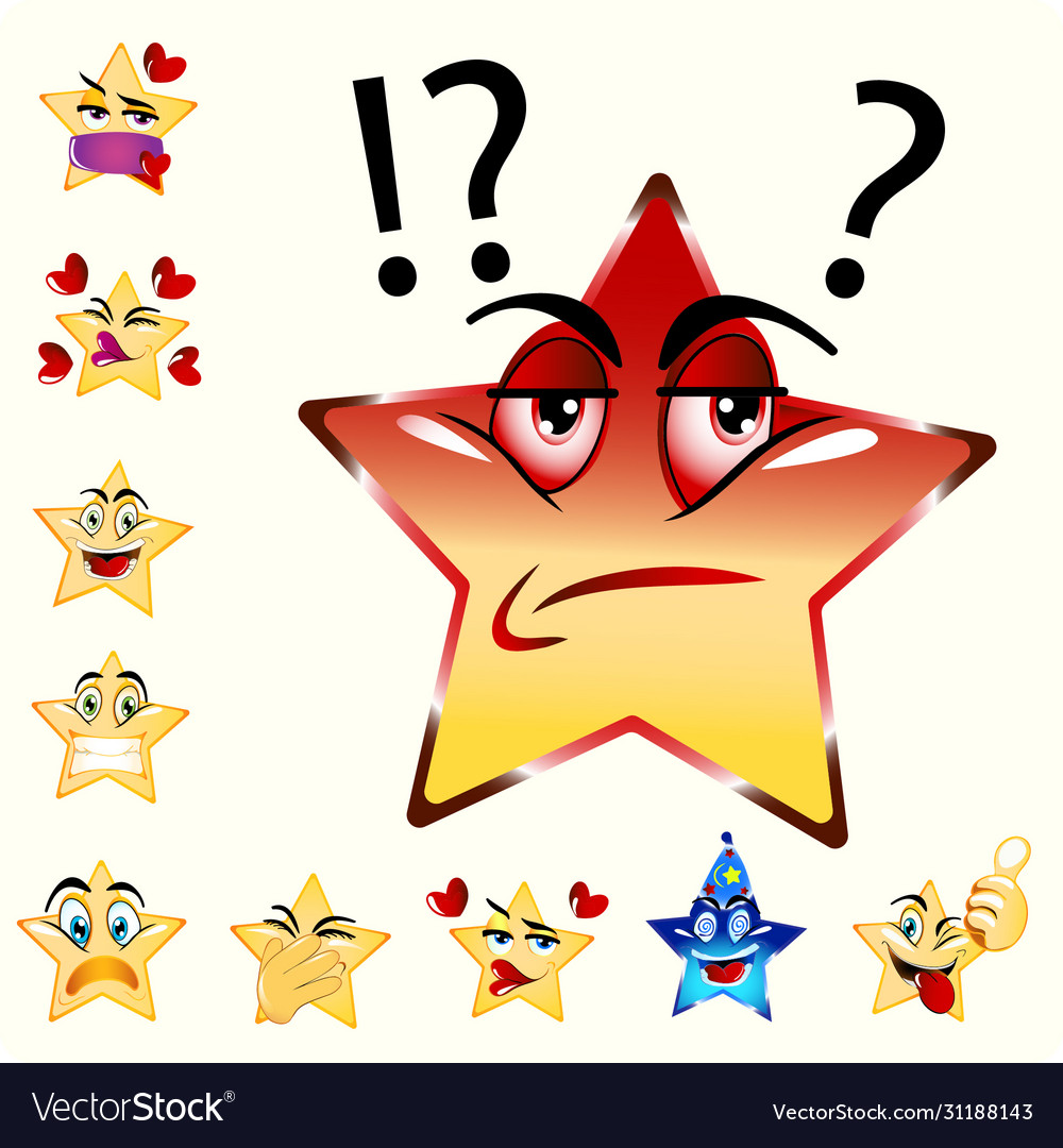 Angry star emoji rot gelb kombinieren Farbe vector image Angry star emoji rot gelb kombinieren Farbe