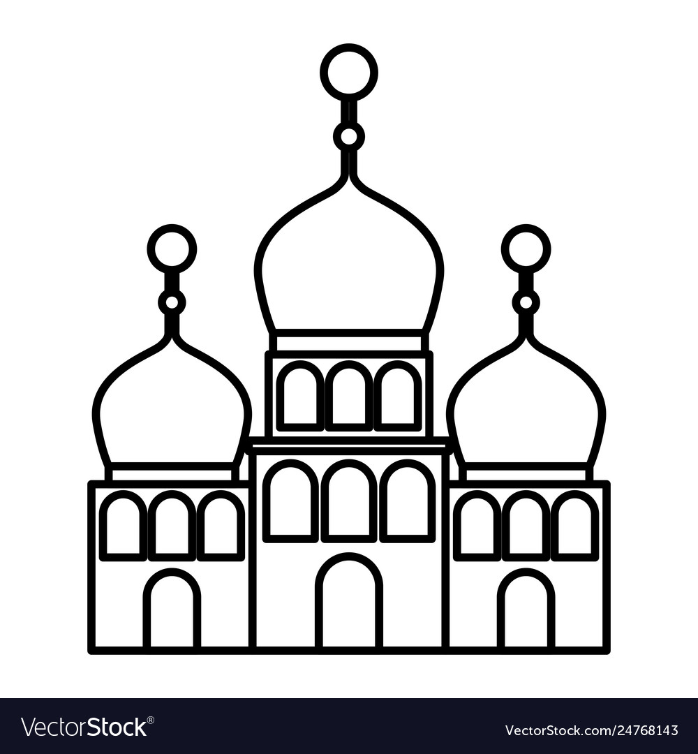 Arabic castle building facade Royalty Free Vector Image