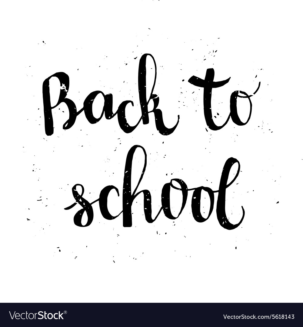 Back to school poster with lettering