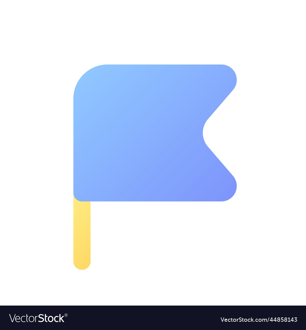 Flag pixel perfect flat gradient color ui icon vector image Flag pixel perfect flat gradient color ui icon