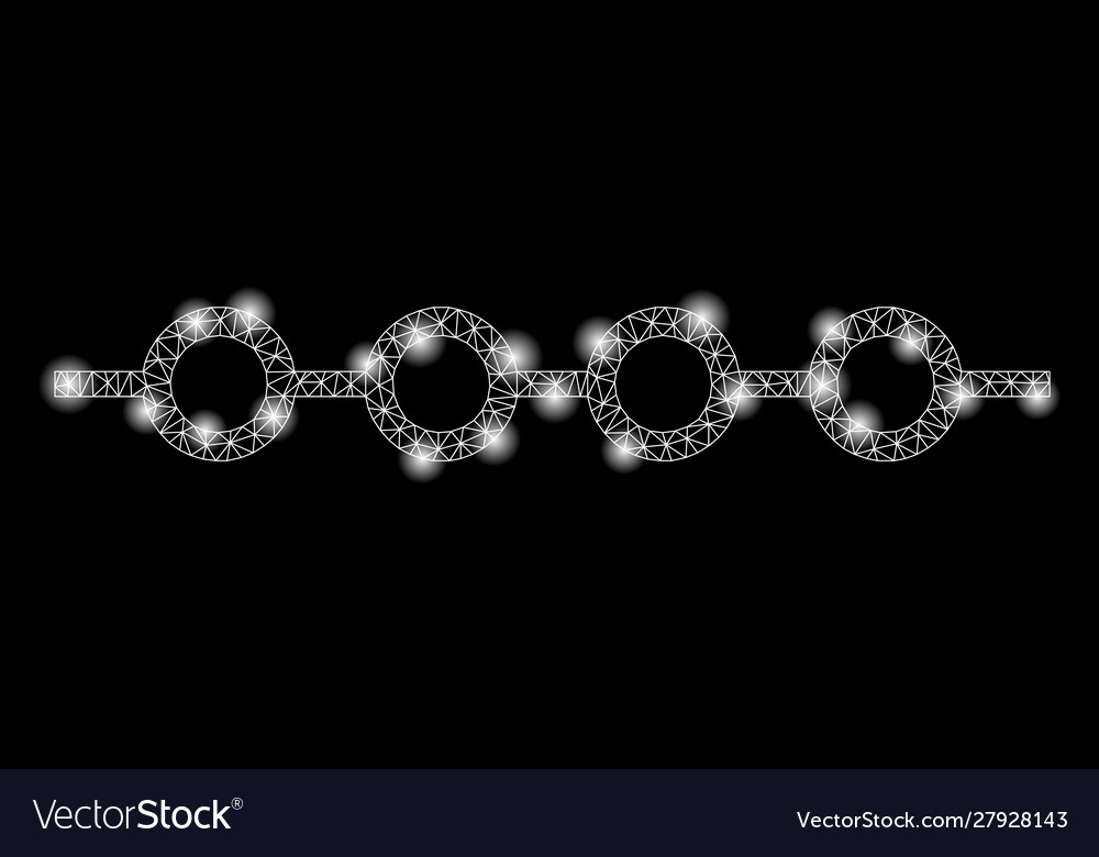 Flare mesh network marked line with spots vector image Flare mesh network marked line with spots