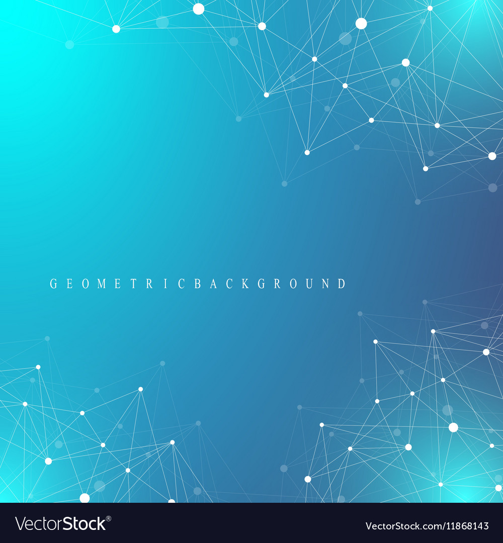 Geometric graphic background molecule Royalty Free Vector