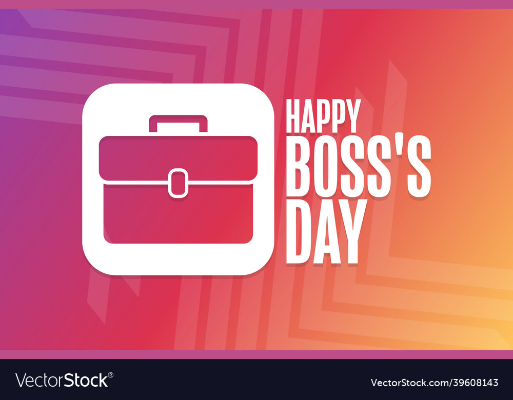 Happy boss day holiday concept template Royalty Free Vector