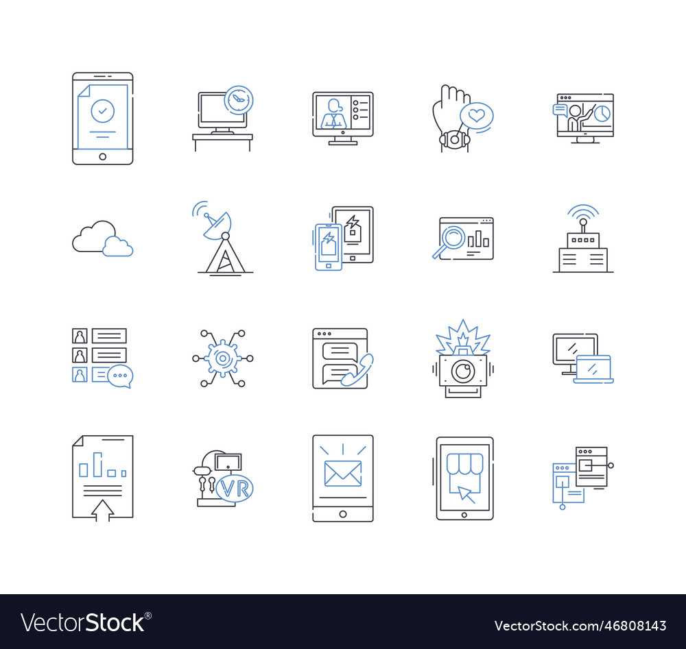 Image recognition line icons collection detection