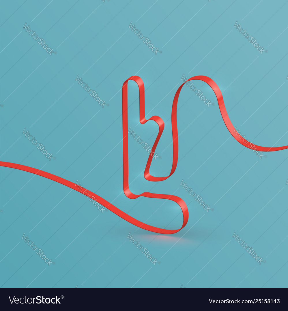 Realistic ribbon font from a typeset vector image Realistic ribbon font from a typeset