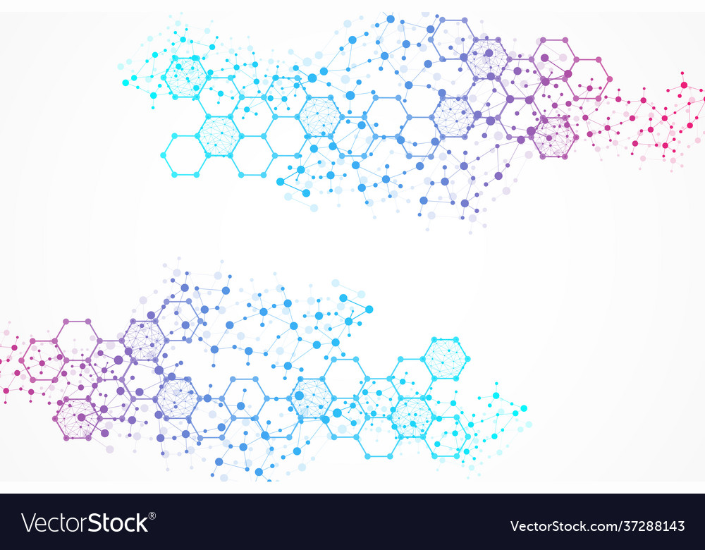 Science network pattern connecting lines and dots vector image Science network pattern connecting lines and dots