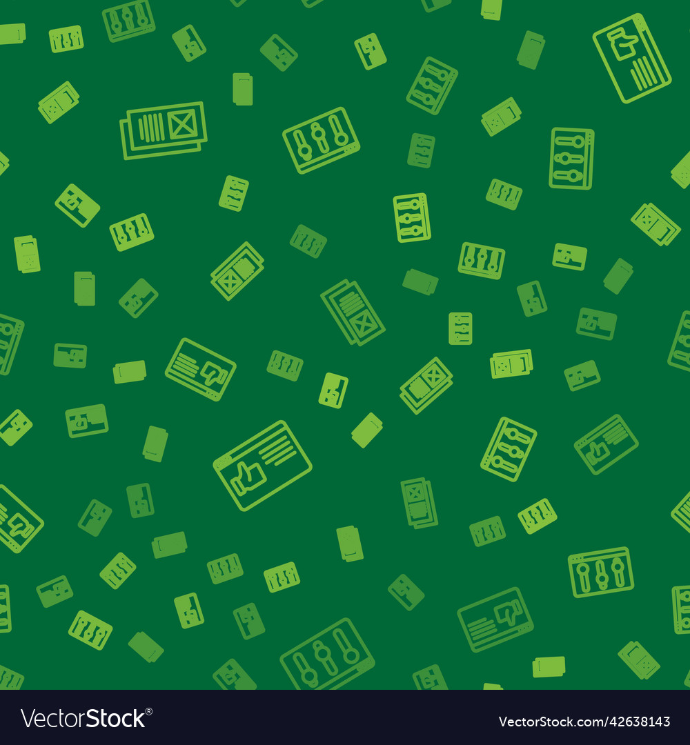 Set line browser window and setting on seamless vector image Set line browser window and setting on seamless
